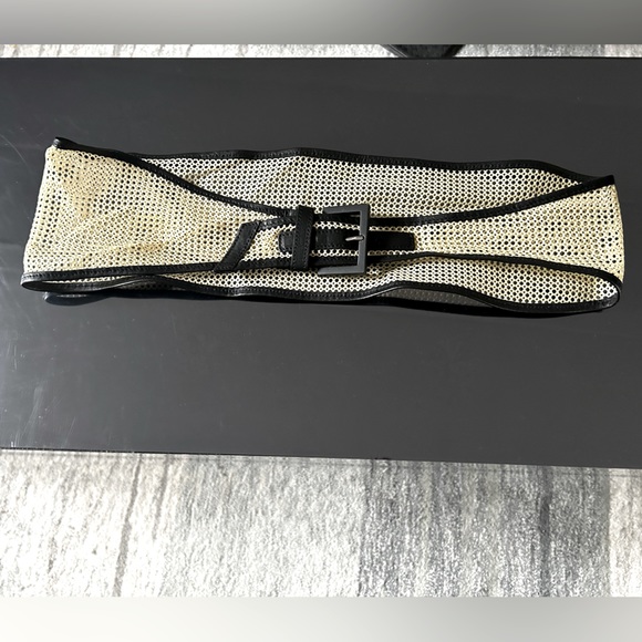 Fendi Beige/Black Mesh Corset Belt - Picture 1 of 4